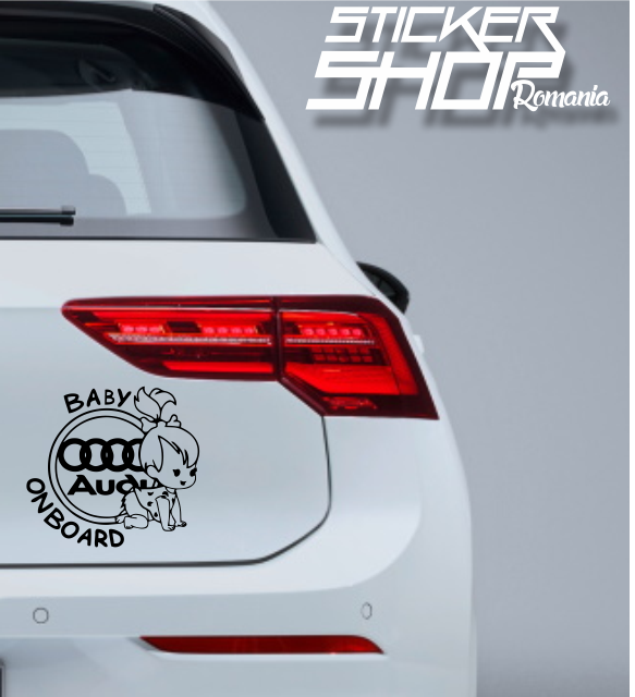 Sticker Baby on Board fetita audi