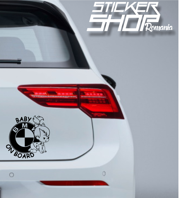 Sticker Baby on Board fetita BMW