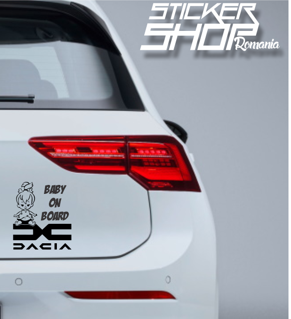 Sticker Baby on Board fetita Dacia