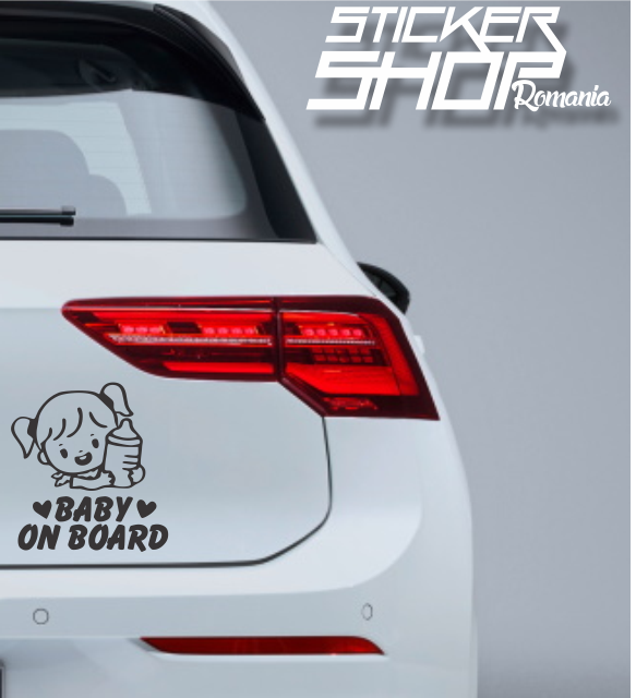 Sticker Baby on Board fetita