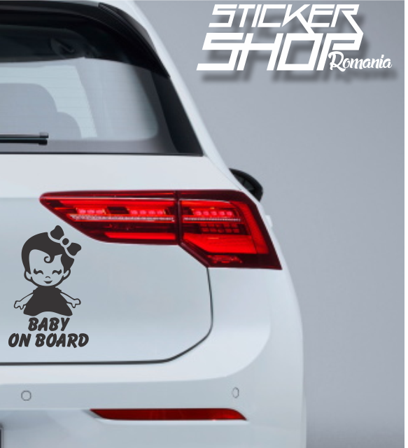 Sticker Baby on Board fetita 2