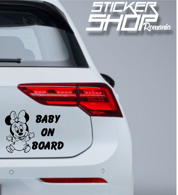 Sticker Baby on Board Minnie