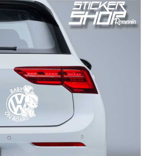 Sticker Baby on Board fetita vw volkswagen
