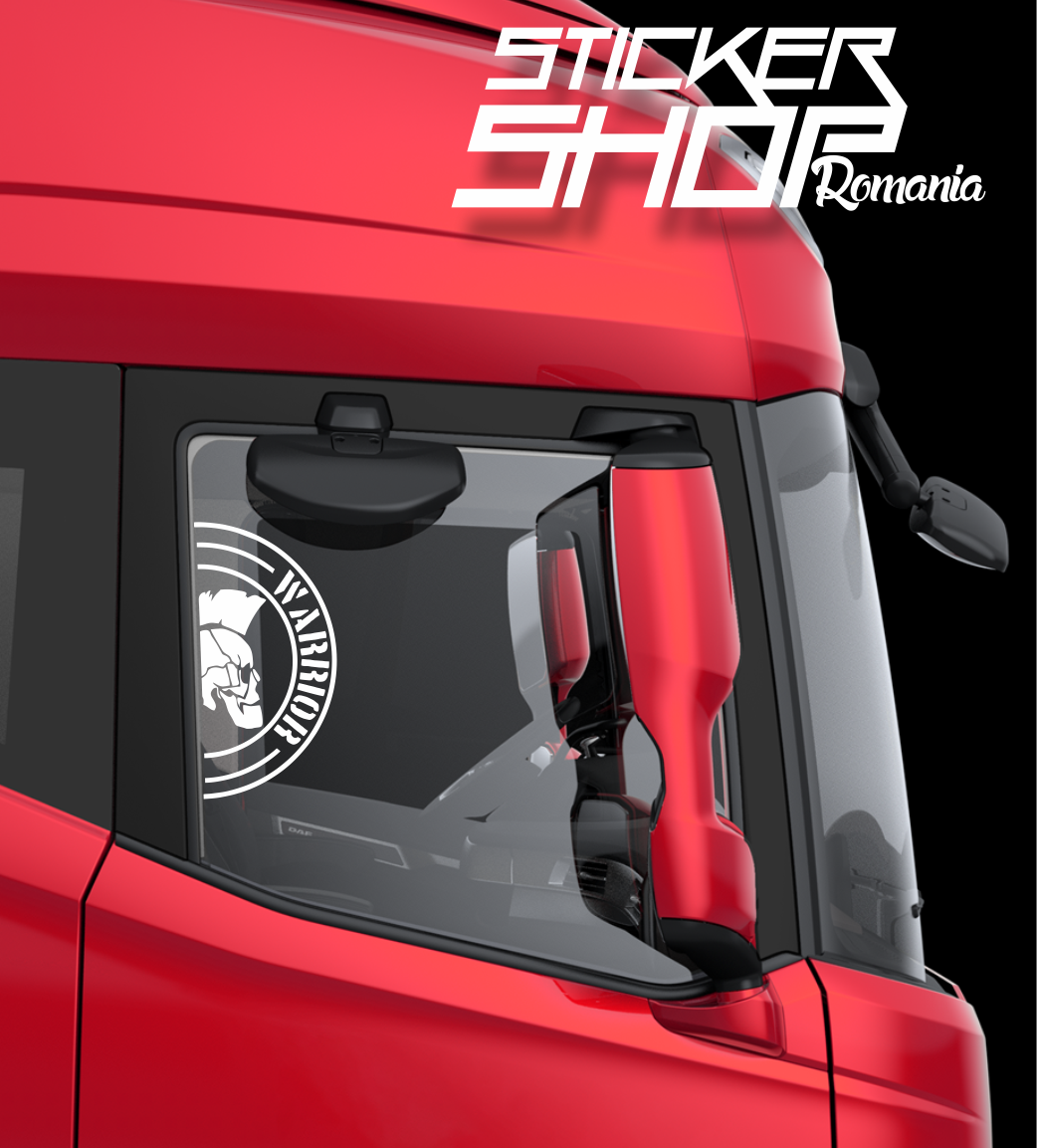 Set 2 stickere Geam lateral camion Warrior