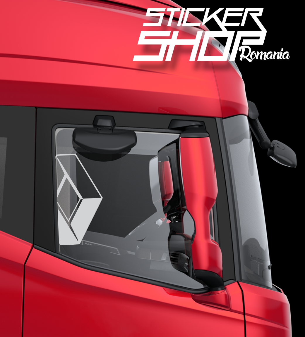 Set 2 stickere Geam lateral camion Renault