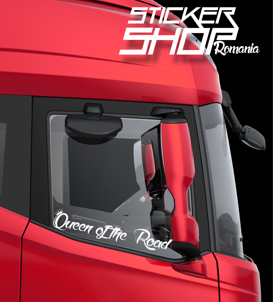 Set 2 stickere Geam lateral Queen of the road