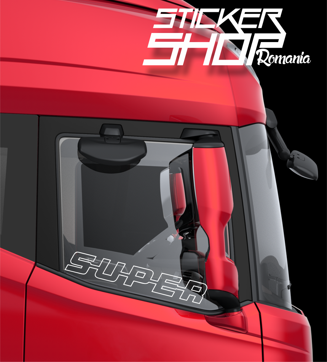 Set 2 stickere Geam lateral Scania Super 2