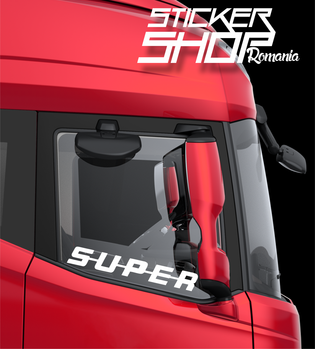 Set 2 stickere Geam lateral Scania Super