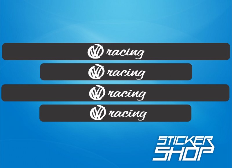 Set Sticker protectie prag VW Racing