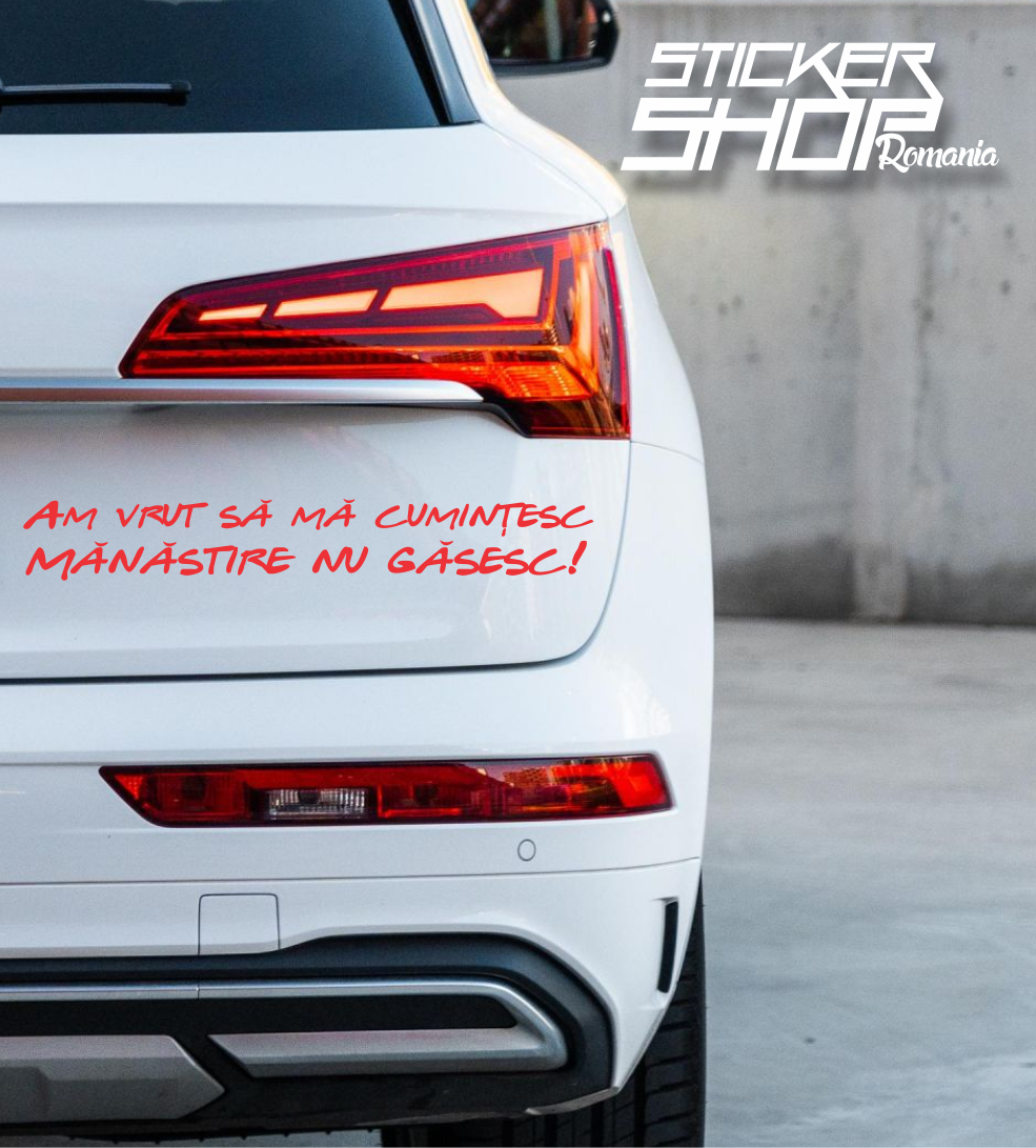 Sticker Am vrut sa ma cumintesc manastire nu gasesc