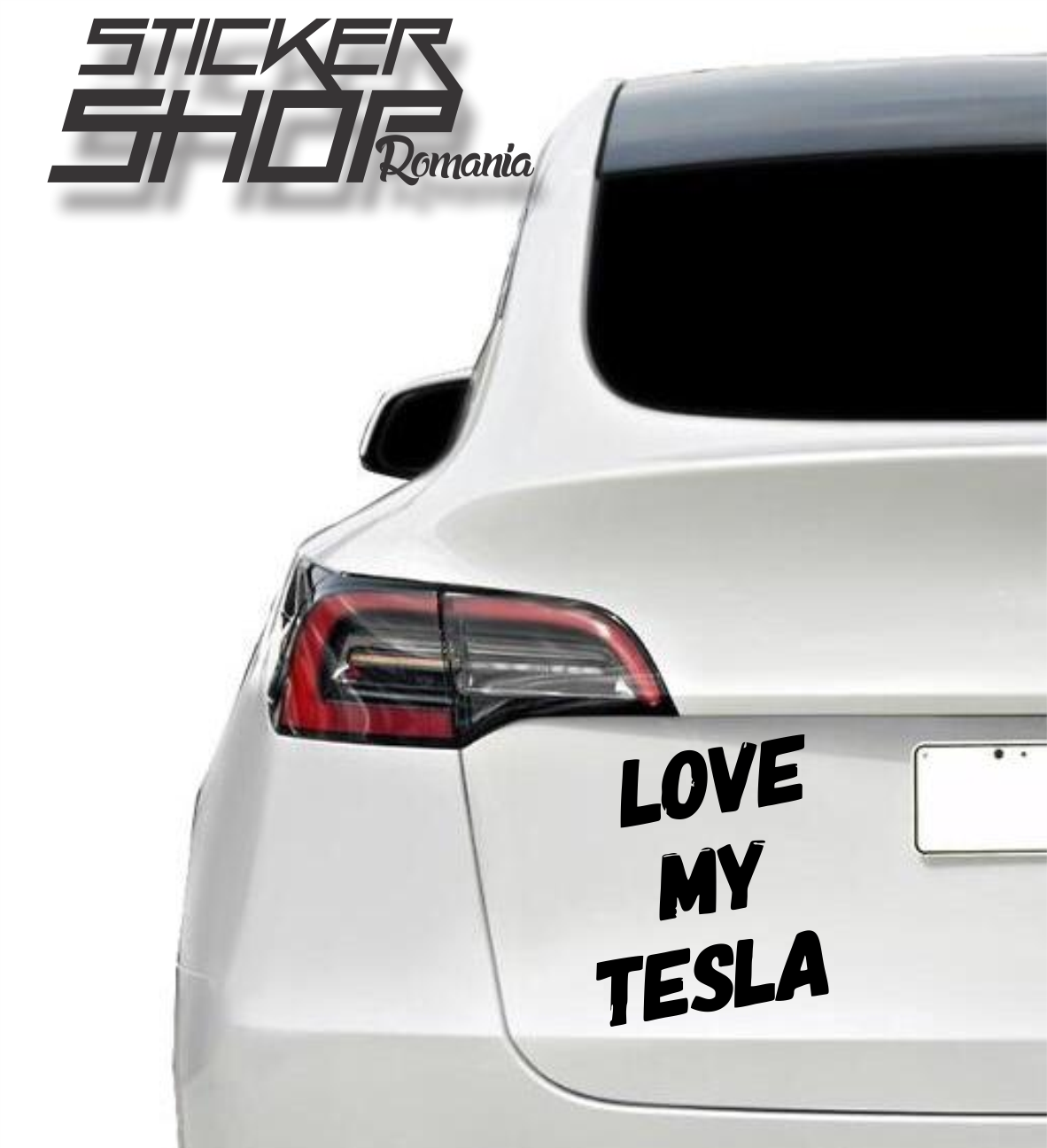 Sticker Love my Tesla