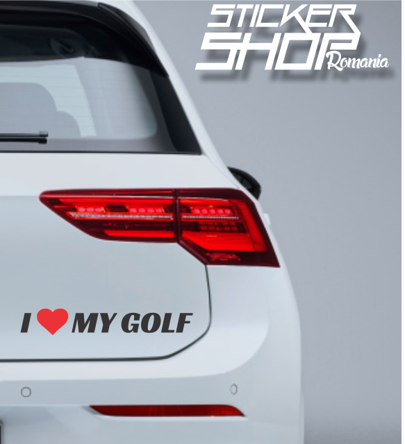 Sticker VW Volkswagen i love my golf