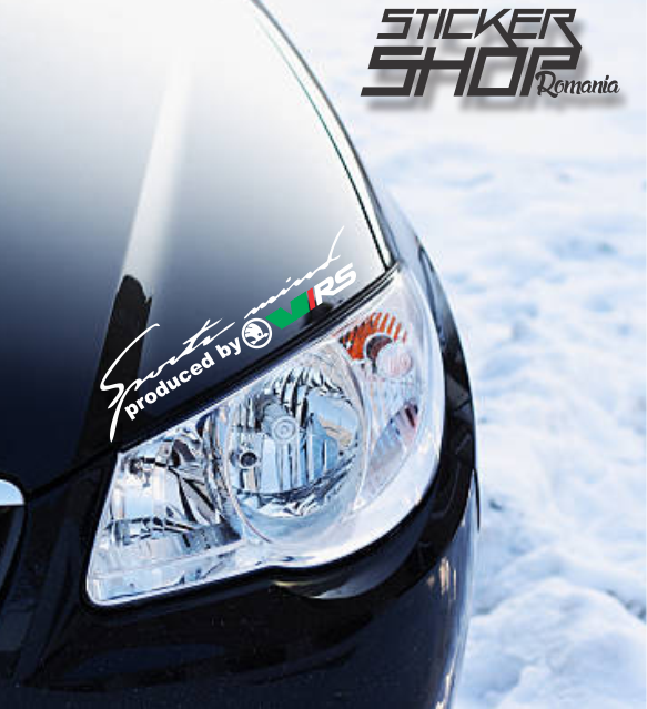Sticker capota/far Sport mind skoda vrs