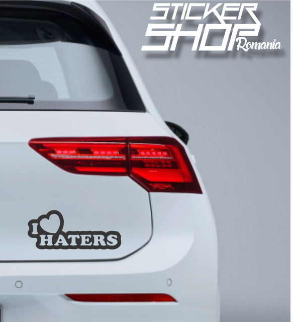 Sticker I love haters