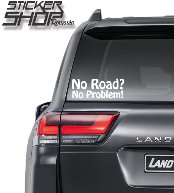 Sticker offroad no road no problem