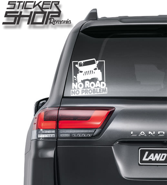 Sticker offroad no road no problem 2
