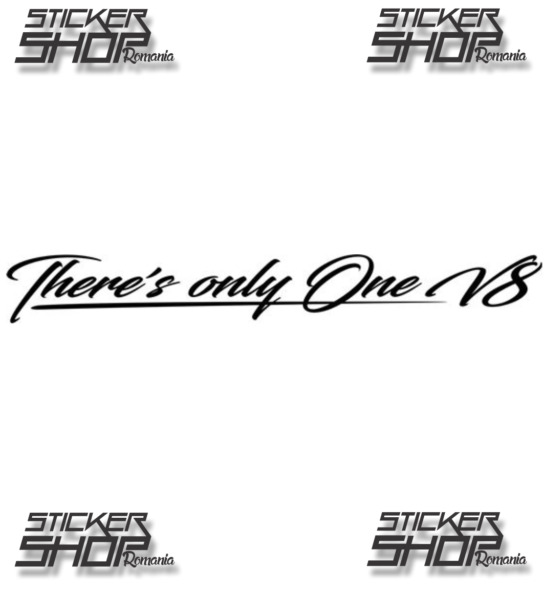 Sticker camion Theres only one v8