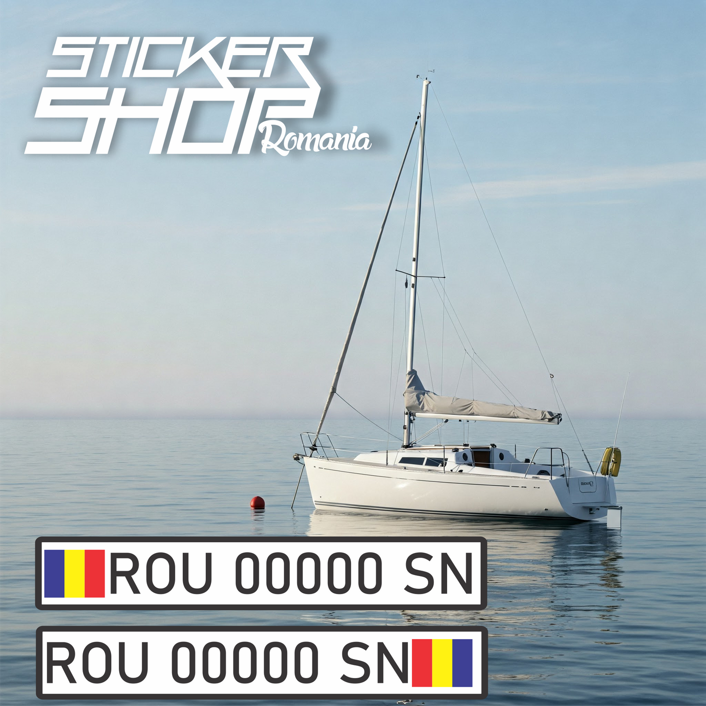 Set Stickere numar inmatriculare barca romania