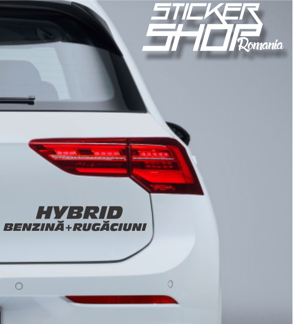 Sticker Hybrid benzina+rugaciuni