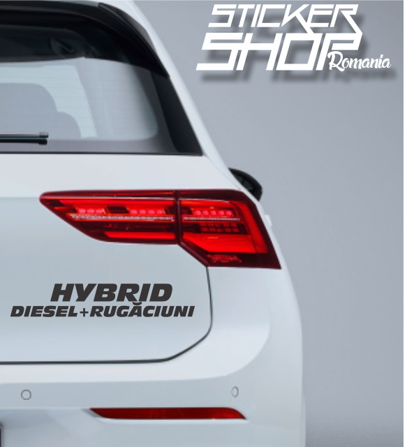 Sticker Hybrid diesel+rugaciuni
