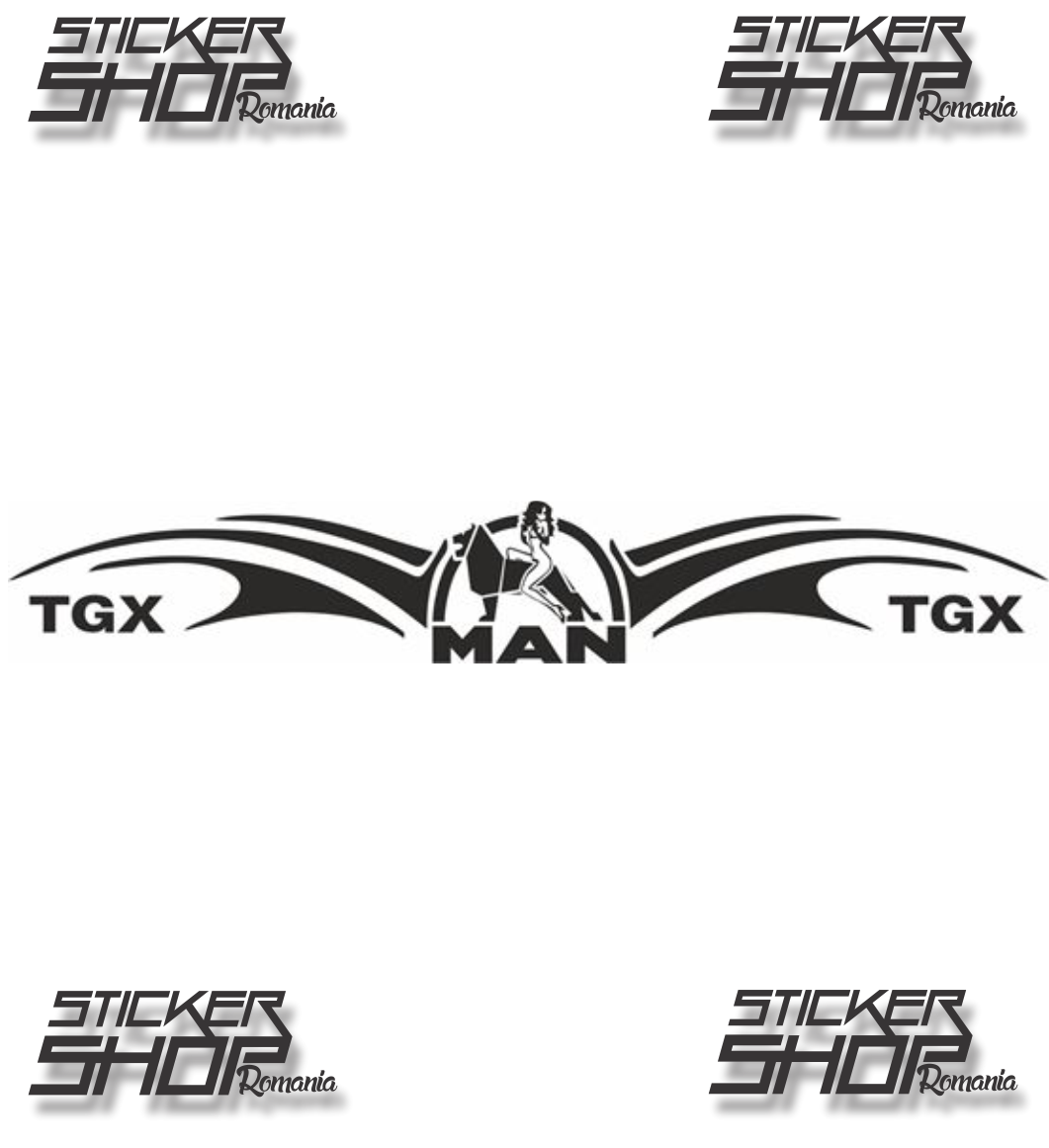 Sticker camion Man tgx femeie