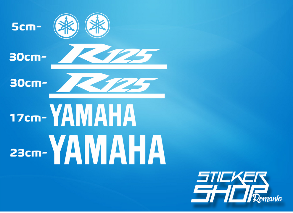 Set complet stickere Yamaha r125 ver 3 – Sticker Shop Romania