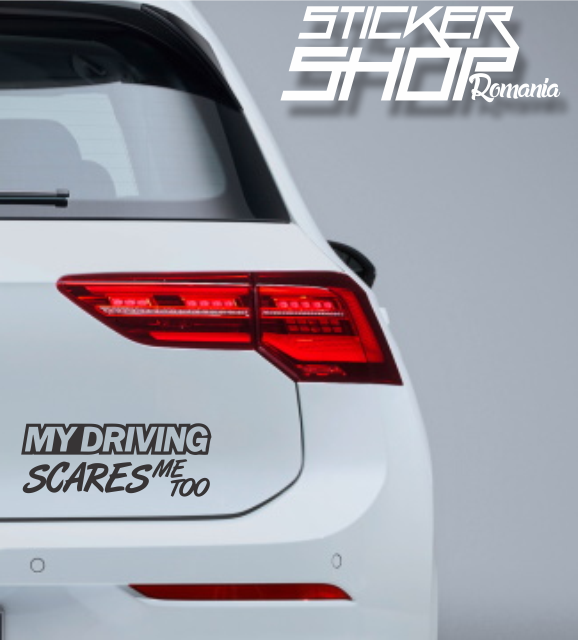 Sticker My driving scares me to