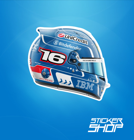 Sticker Cască Charles Leclerc – Decal Motorsport Formula 1
