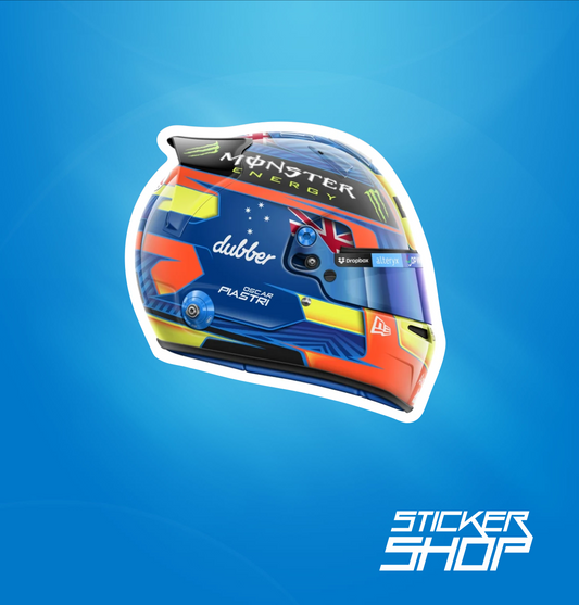 Sticker Cască Oscar Piastri – Design Formula 1 McLaren – autocolant
